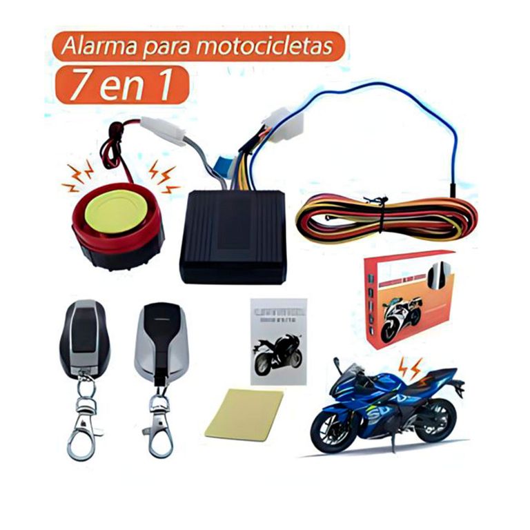 Sistema de Alarma Antirrobo para Motocicleta 001ZZ 12V, Arranque y Parada del Motor Inalámbrico con Control Remoto,