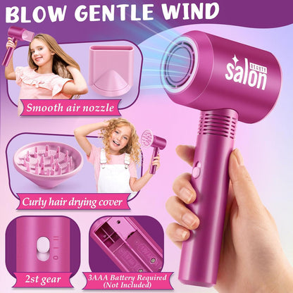 Kit Cepillo Secador De Juguete Para Niñas + Envio Gratis