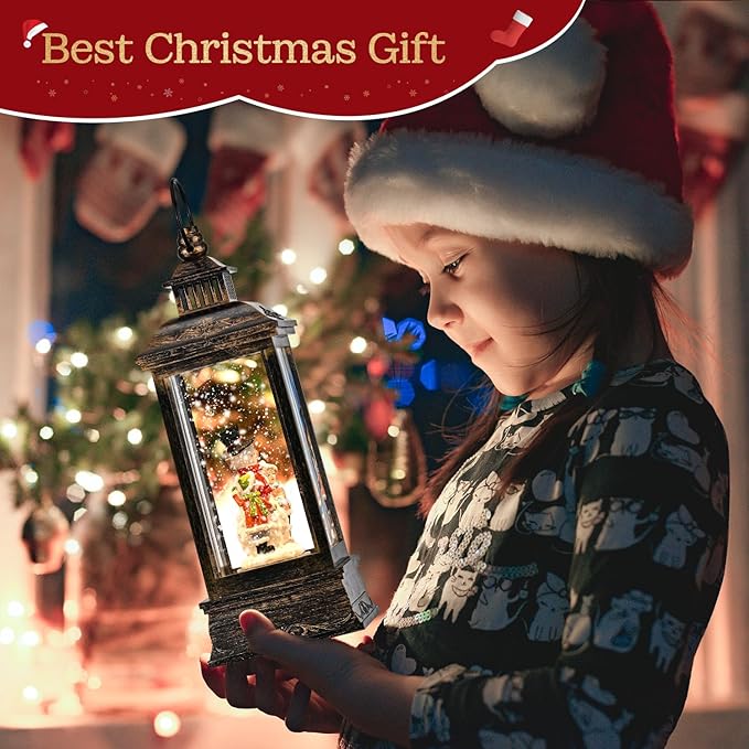 Farol De Navidad Con Nieve LED + Envio Gratis