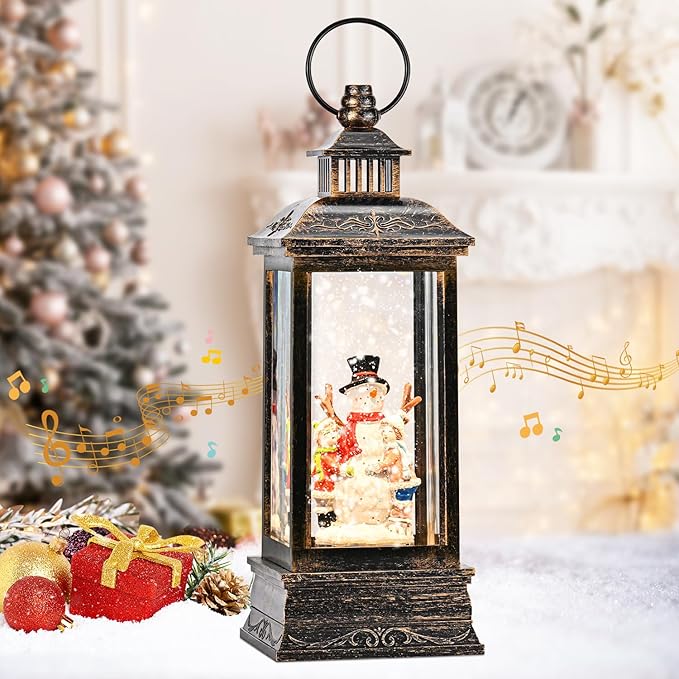 Farol De Navidad Con Nieve LED + Envio Gratis