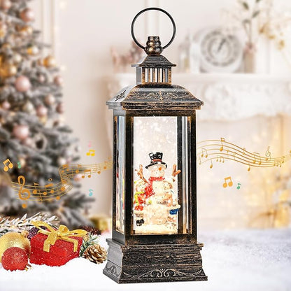 Farol De Navidad Con Nieve LED + Envio Gratis