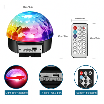 Esfera Parlante RGB Parlante Con Control + Envio Gratis