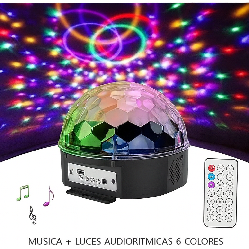 Esfera Parlante RGB Parlante Con Control + Envio Gratis