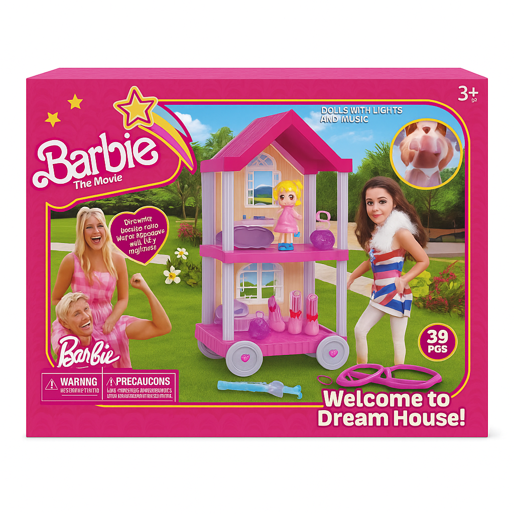 Mini Casa De Barbie Con Muñeca + Envio Gratis