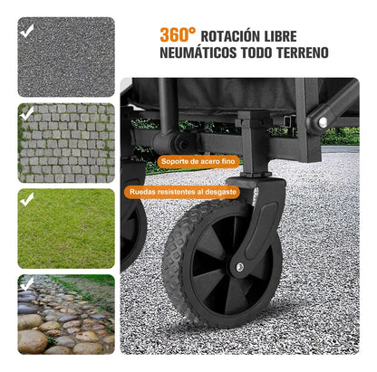 Carro Plegable De Mercado y Carga Con Ruedas + Envio Gratis