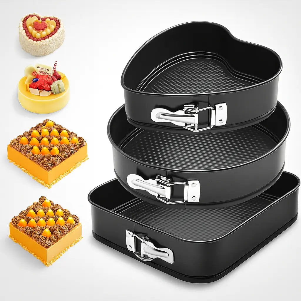 Molde Para Tortas Set X3 Antiadherente Desmontables