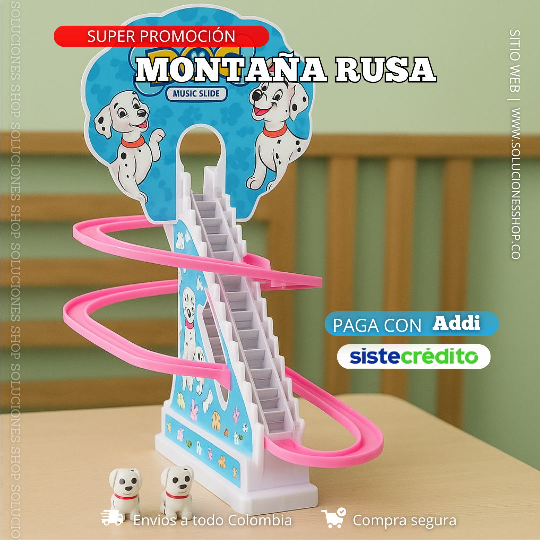 Montaña Rusa De Juego De Dálmata Con Luces Y Sonido