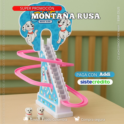 Montaña Rusa De Juego De Dálmata Con Luces Y Sonido