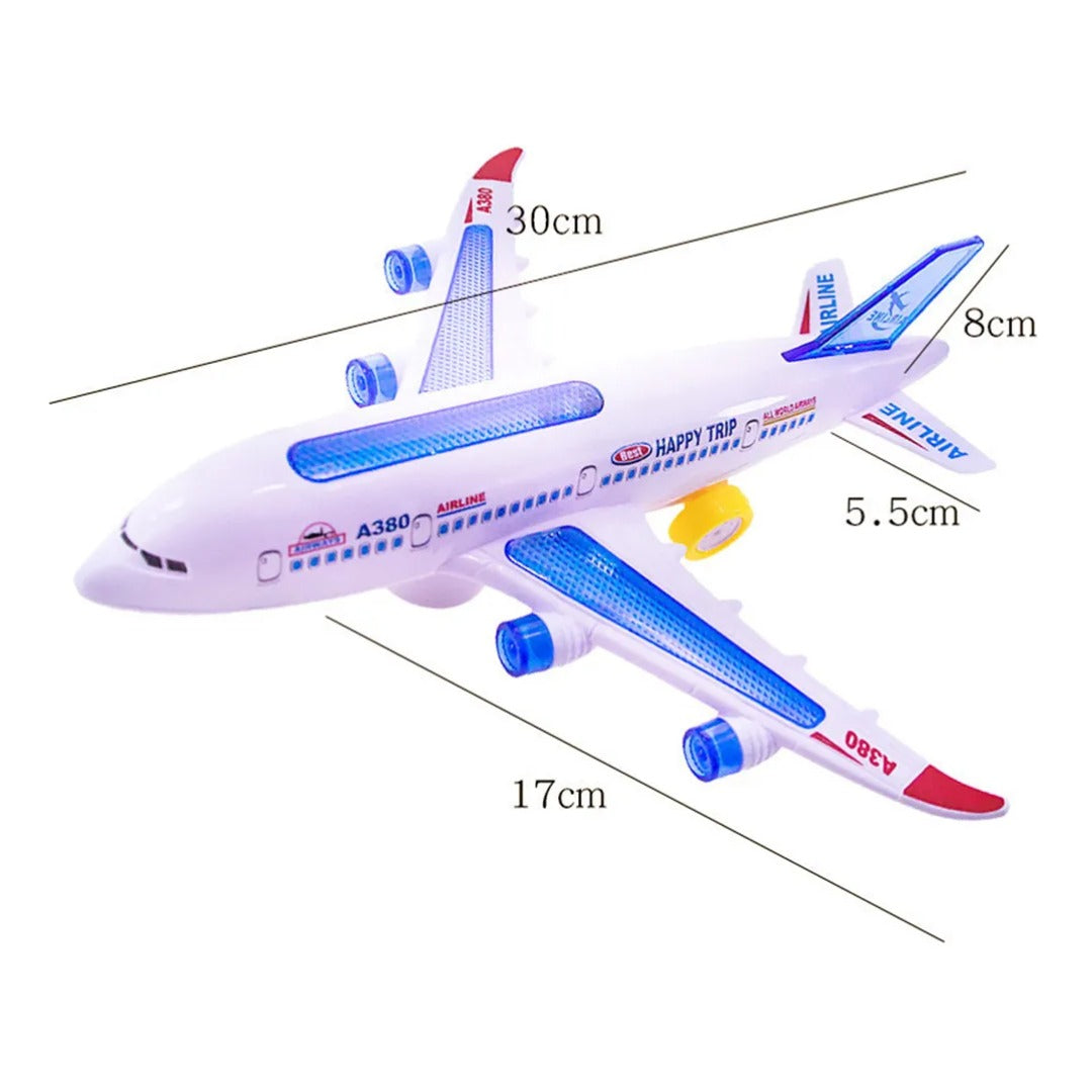 Avión de Juguete Eléctrico con Luces y Sonido