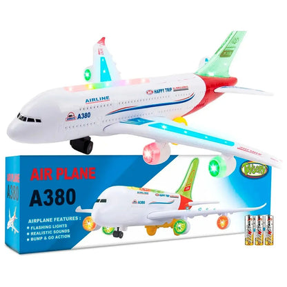 Avión de Juguete Eléctrico con Luces y Sonido