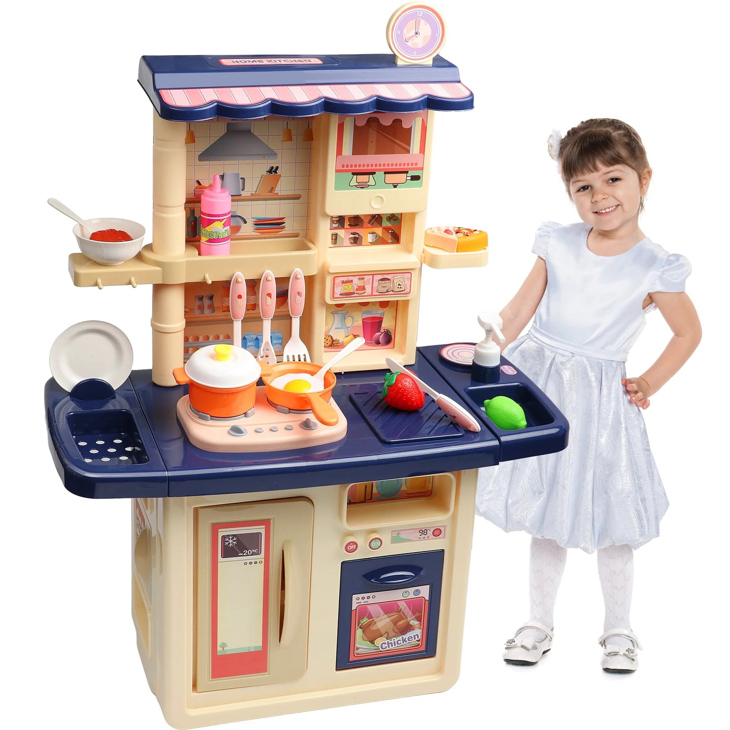 Set De Cocina Con Grifo Y Accesorios Luz Sonido